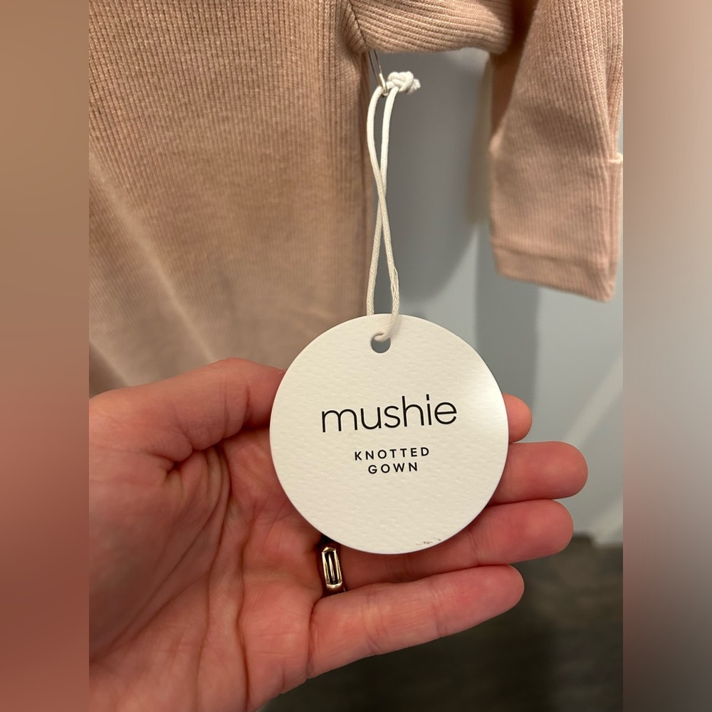 NWT Mushie Knotted Baby Gown